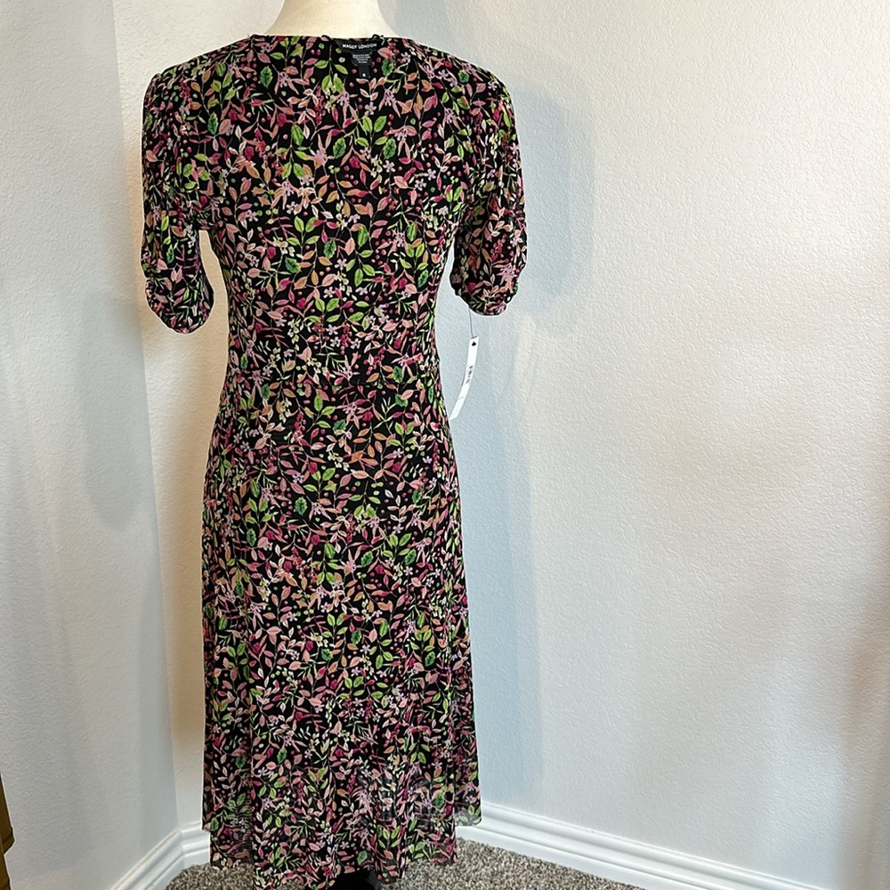 Maggy London V-Neck Reversible A-line Mesh Multi Occasion Dress Size Small NWT - Picture 7 of 16